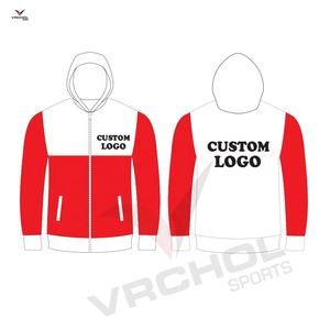 Customized Red <b>Fleece</b> <b>Hoodie</b> Plus Size Knitted with Embroidered Pattern Anti-Wrinkle Design - Product Image 2