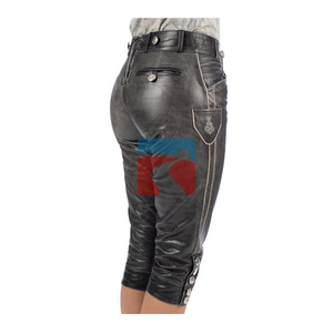 Auténticos Pantalones Cortos de Cuero Bávaro para Hombre, Traje Tradicional Alemán para el Oktoberfest - Product Image 3