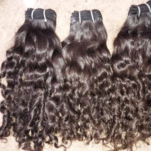 ผมต่อคุณภาพสูงแบบเวอร์จินดีพเคอร์ลี่อินเดียนเรมี่ ไม่หลุดร่วง นุ่ม เงางาม เย็บด้วยเครื่องแบบดับเบิ้ลเวฟท์ - Product Image 2