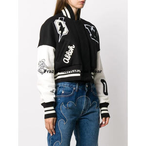 Blouson réversible en maille légère pour femme, col en V, broderie de baseball, haute qualité, extensible, nouvelle collection, vente chaude - Product Image 2