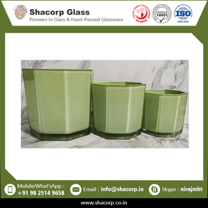 Fabrication hexagonale de verre de bougie de nouveau design de luxe en Inde au prix de gros en vrac - Product Image 4