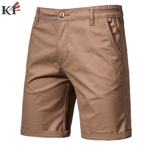 Shorts Bermuda Homme en Coton et Élasthanne Couleur Unie, Taille Mi-Haute Élastique, Style Décontracté, Tissu Tricoté Respirant - Product Image 3