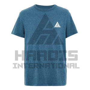 Venta al por mayor de manga corta de secado rápido liso teñido camisetas casual liso ajustado transpirable de talla grande hombres camiseta - Product Image 1