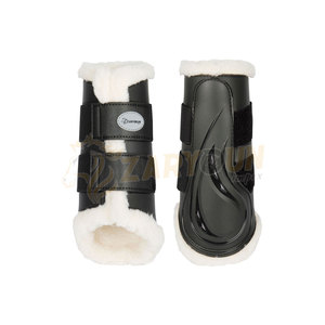 Personalizable Faux Leather Woof Cepillado Circunferencia Ligero Absorbente Entrenamiento Salto Botas de montar Logo Tamaño Diseño Caballo Uso - Product Image 1