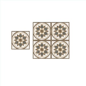 40x40cm เซรามิกปูพื้นสีน้ำตาลลายดอกไม้ขนาดใหญ่ - Product Image 3