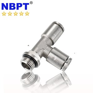 Đồng Thau Rắn Elbow NPLT Một Chạm, Đẩy Để Kết Nối, Brass BSPT, NPT Thread Khí Nén Phù Hợp - Product Image 3