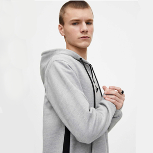 Men's Light Grey Heather Pullover <b>Hoodie</b> Best Quality - Product Image 3