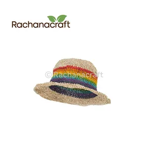 100% 天然环保太阳帽大麻针织帽子，用于旅行，徒步旅行和日常使用尼泊尔制造批发用品