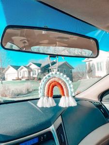 Cintre de voiture bohème en macramé Accessoire de voiture bohème/Charme pour salon ou bureau pour hôtels - Product Image 5