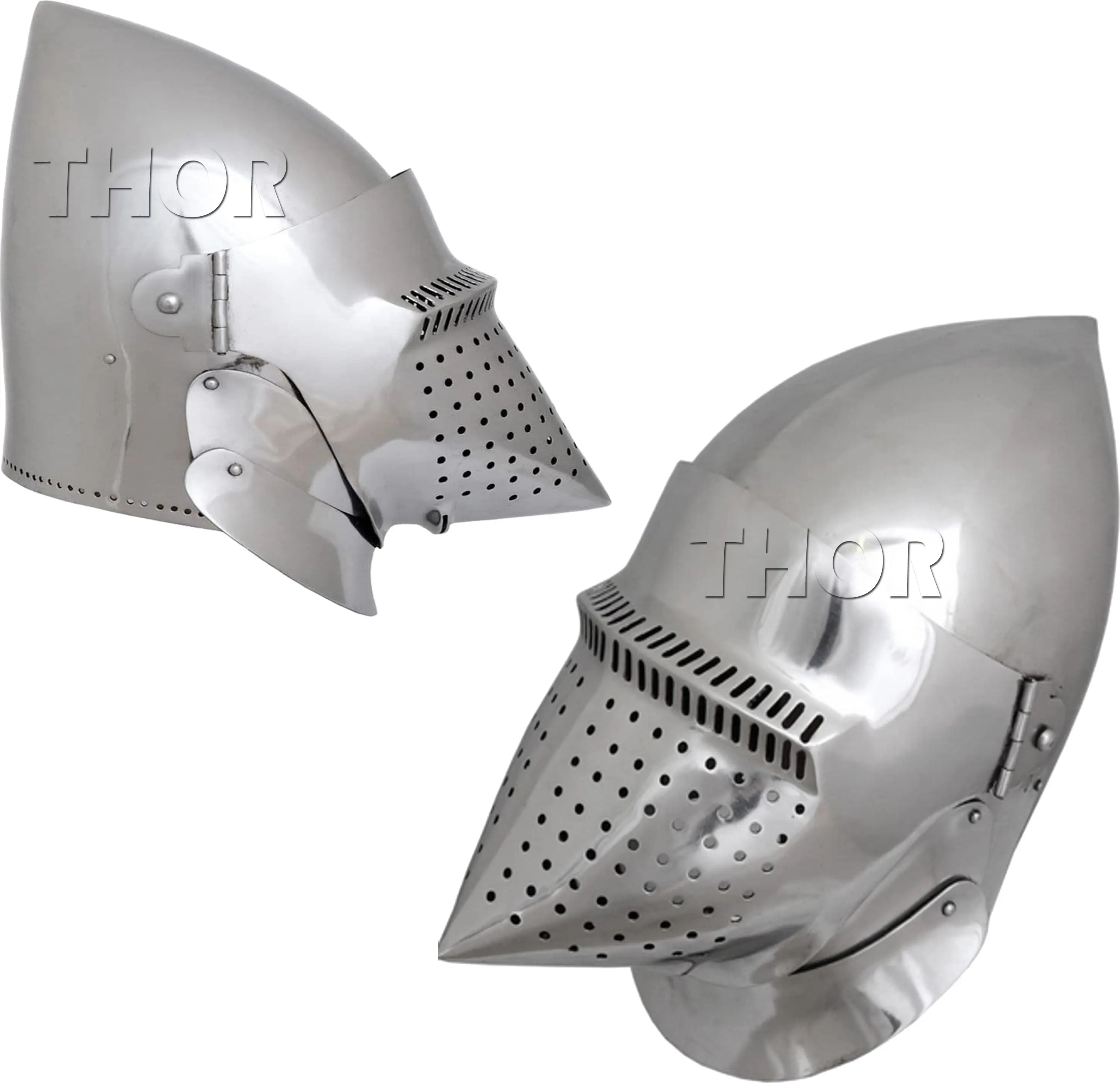 Medieval Pigi Face SCA Armor Helmet Reenactment Battle Warrior Armor Helmet Costume Armor