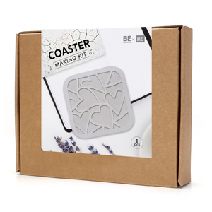 ของขวัญแผ่นรองแก้วคอนกรีตทรงสี่เหลี่ยมลายหัวใจศิลปะ - Product Image 2