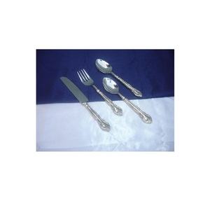 Ensemble de couverts de Table, or et acier inoxydable, vernis brillant, de luxe, moderne, qualité supérieure, 4 pièces - Product Image 3