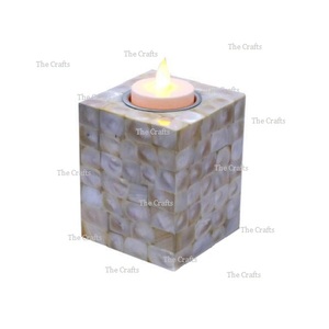 Wooden And Mother Of Pearl Work <b>Candle</b> Holder With Premium Quality <b>Tealight</b> <b>Candle</b> Holder At Wholesale Price - Product Image 1