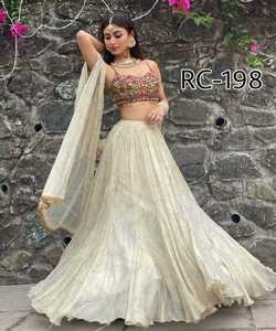 Diseñador Georgette bordado con diamante trabajo lehenga choli con dupatta ropa de boda precio al por mayor Ropa Étnica apparelgarment - Product Image 4