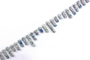Gema Natural de jaspe K2 para fabricación de joyas, cuentas de Briolette con forma rectangular facetadas, 33 piezas, venta al por mayor - Product Image 2