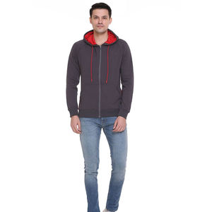 Sudadera con capucha de forro polar para hombre, nueva moda de invierno, extragrande, con cremallera, antiencogimiento, forrada, estampado liso, ecológica, talla grande, lavada - Product Image 4