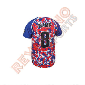 Maillot de softball personnalisé camouflage USA conception sublimée impression par sublimation maillot de baseball vente en gros uniforme confortable respirant - Product Image 6