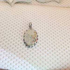 925 Sterling Silver Handmade Fine Pendants <b>Charms</b> Unisex Elegant Yellow 8.3GM Trendy Natural <b>Picture</b> Jasper Oval Gemstones Bezel - Product Image 5