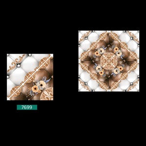 Carreaux de sol décoratifs en porcelaine polie au design simple de couleur blanche 40x40cm - Product Image 3