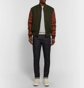 Chaqueta con letras personalizada de alta calidad para hombre, cortavientos de talla grande con decoración de botones de piel de oveja para invierno - Product Image 6