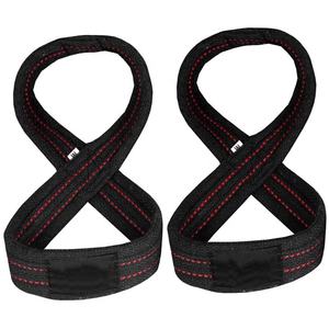 Heavy Duty Cotton Figure 8 <b>Straps</b> Neoprene Padded Wrist Grips <b>Lifting</b> <b>Straps</b> <b>for</b> Deadlift Gym Weightlifting Figure 8 Shape <b>Strap</b> - Product Image 1