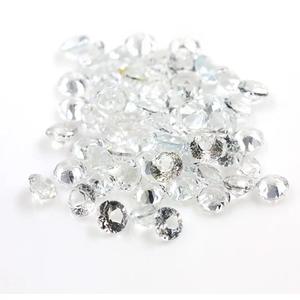 "4mm รอบ brilliant White Topaz" ขายส่งราคาโรงงานที่มีคุณภาพสูงเพชรพลอยหลวมชิ้น | สีขาวบุษราคัม - Product Image 5