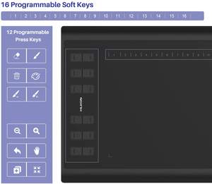 <span class=keywords><strong>Huion</strong></span> — tablette graphique <span class=keywords><strong>Inspiroy</strong></span> H1060P, pour dessin digital, avec stylet, pad professionnel - Product Image 4