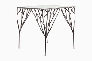 <b>Square</b> Accent Glass Metal Side <b>Table</b> Room Modern Round Made in India Top All Office Home Room Restaurant Super Market 2024 Best - Product Image 2
