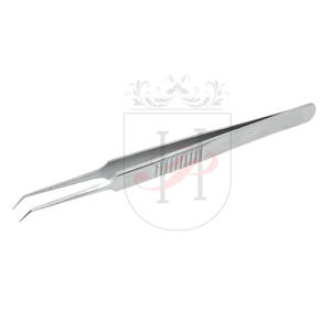 Pinzas de acero inoxidable de alta calidad, punta de aguja de 6mm, 45deg, volumen, Etiqueta Privada, pinzas de pestañas de acero inoxidable - Product Image 1