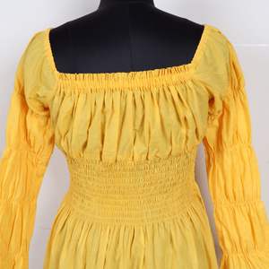 One-Piece Jaune Pur Coton Filles Mode Élasticité Bouton Naturel Court Plage Approprié Durable Lavable 6XL - Product Image 5