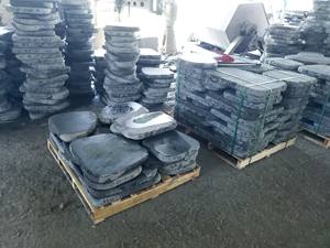 Pierres marche de jardin en basalte noir naturel, pierres pour l'extérieur, usine, nouveau - Product Image 3