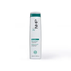 Made in Italy Haar produkte Kopfhaut pflege reiniger Talg Balance Shampoo mit grünem Ton, Teebaumöl, Menthol, Hefe, Vitamin B.