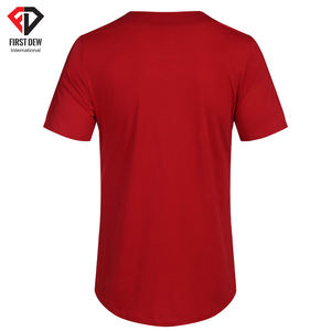 เสื้อยืดเบสบอลโพลีเอสเตอร์100% โพลีเอสเตอร์ของ V Neck Full Plain Blank Blank Solid Red สีขาว Pipping - Product Image 6