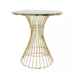 Table d'angle de style luxe, offre spéciale, base en métal doré, table basse - Product Image 2