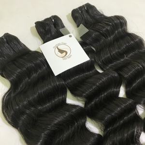 Venta al por mayor 8-32 pulgadas doble dibujado onda suelta del pelo virginal vietnamita paquetes de pelo Popular onda suelta extensión del cabello humano - Product Image 1