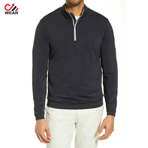 Sweat-shirt à col montant pour homme, coupe classique, couleur unie, respirant, en polyester tricoté, décontracté, pour l'automne - Product Image 2
