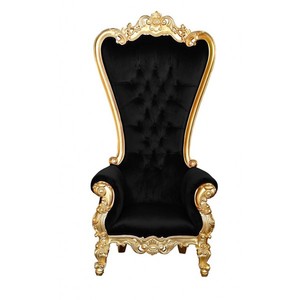 Fauteuil capitonné de luxe pour mariage et hôtel, chaise de loisirs moderne en bois, 2 pièces - Product Image 2