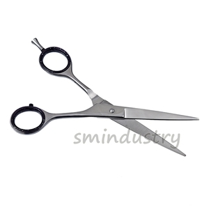 Ciseaux de barbier professionnels vente en gros, 1 pièce, en acier inoxydable 440C, avec repose-doigt réglable (SC03) - Product Image 1