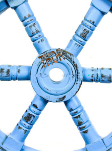 Ourwarm — roue de bateau en bois bleu ciel, 13-24 ", suspension murale de Style ancien, décoration de maison - Product Image 4