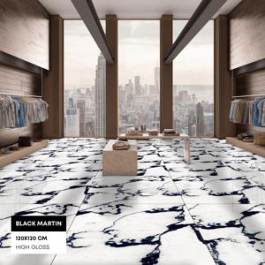 Gran demanda de baldosas de porcelana de 1200x1200mm con acabado de mármol natural brillante pulido para uso interior en escuelas - Product Image 2