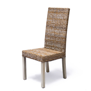 Chaise de salle à manger moderne en rotin, dossier haut, mobilier de restaurant, pour extérieur, jardin, café, fabrication artisanale, qualité export Indonésie - Product Image 1