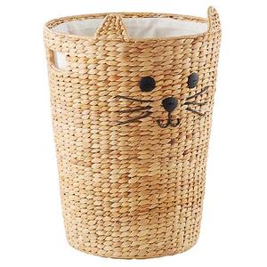 Whosale Natural Fiber Water Hyacinth <b>Storage</b> Basket Water Hyacinth Animal Basket Decoration <b>Hamper</b> Laundry Basket Home Organizer - Product Image 6