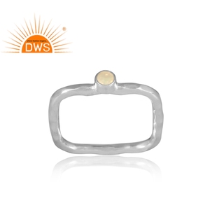 Vente en gros de bague en pierres précieuses opale éthiopienne 10 pièces, anneau en argent 925, carré, épais - Product Image 2