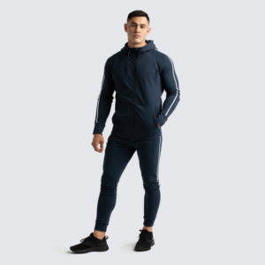Conçu sur mesure Survêtement d'entraînement de jogging à manches longues en polyester de haute qualité avec chemise pantalon de survêtement pour les entraînements d'hiver pour hommes - Product Image 5