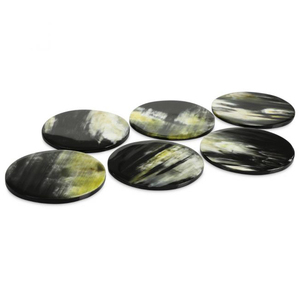 Usine Directe Sous-verres Corne À La Main Ustensiles De Table Corne Sous-verres Ensemble Vente Chaude Corne Sous-verres Par Axiom Accents Maison - Product Image 4