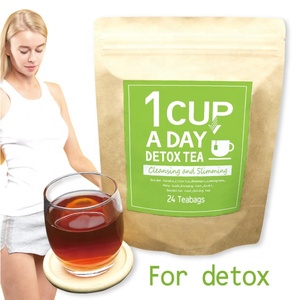 Thé détox 1 tasse par jour, 24 sachets de thé, nettoyant et amincissant, thé aux herbes pour la perte de poids, boîte de sachets de thé - Product Image 2