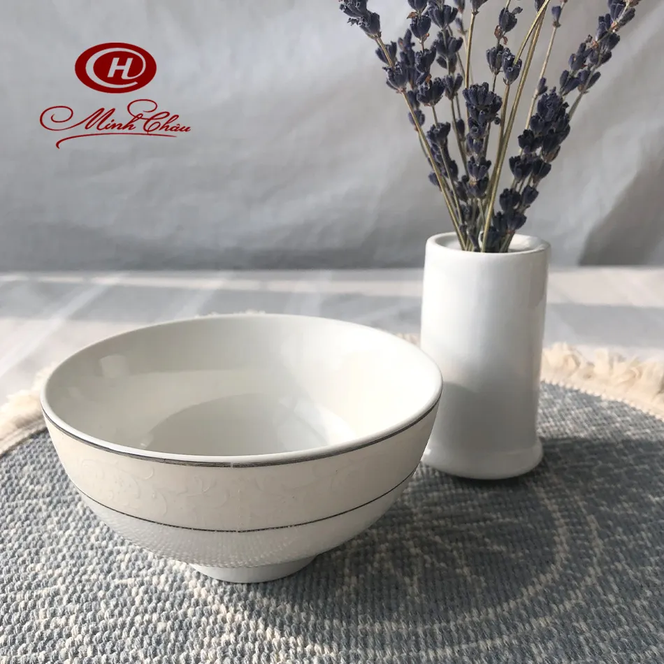 Wholesale Modern Design Ceramic Dinnerware Sets 4.5 inch Porcelain Rice Bowl