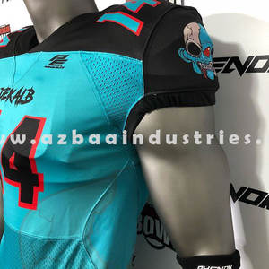 ปากีสถานทำที่มีคุณภาพสูงบุกตะเข็บเสื้ออเมริกันฟุตบอล - Product Image 5