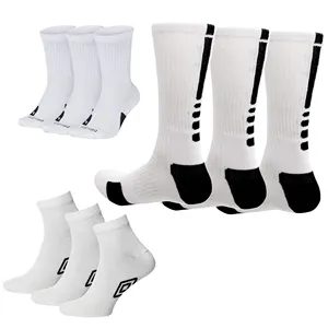 Qualidade superior Soft Custom Socks Elite Compressão Algodão Athletic Sport Socks Custom Logo Basketball Socks