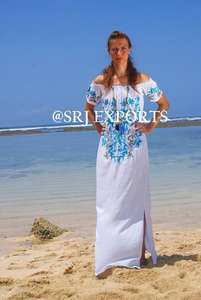 Robe de soirée Maxi brodée pour femmes, grande taille, Sexy, style bohème, épaules dénudées, nouvelle collection - Product Image 4